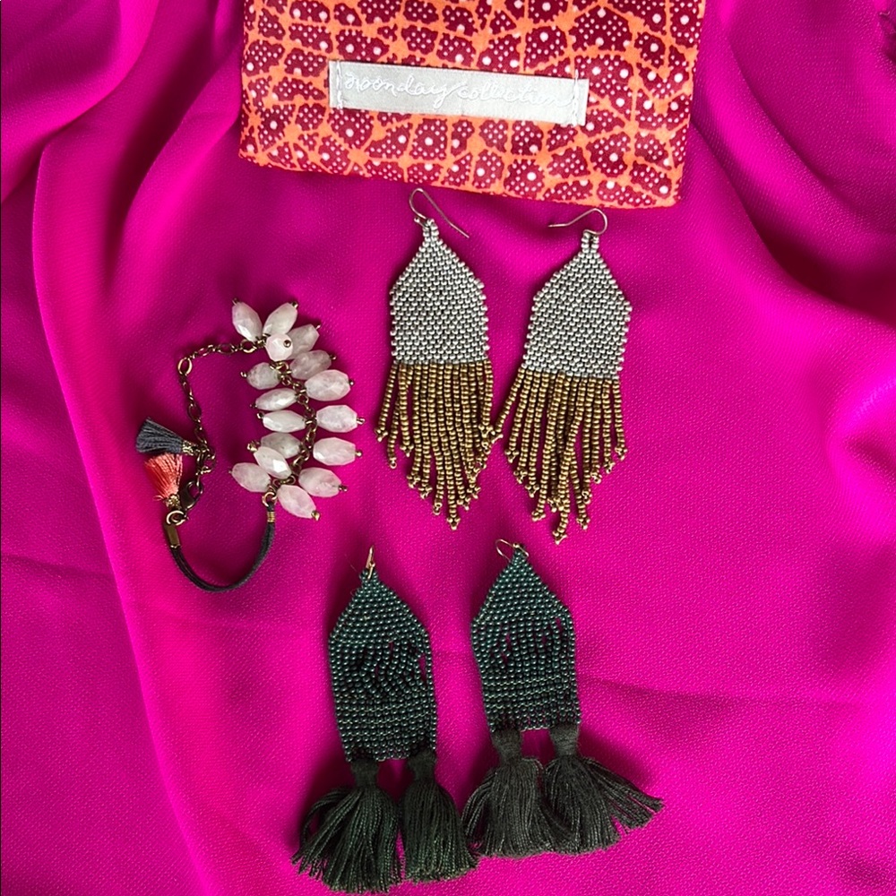 Noonday Earrings and Bracelet lot